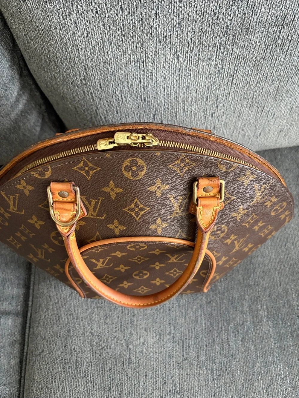 Louis Vuitton Monogram Ellipse MM Brown/Tan Top-Handle Satchel - Picture 7 of 12